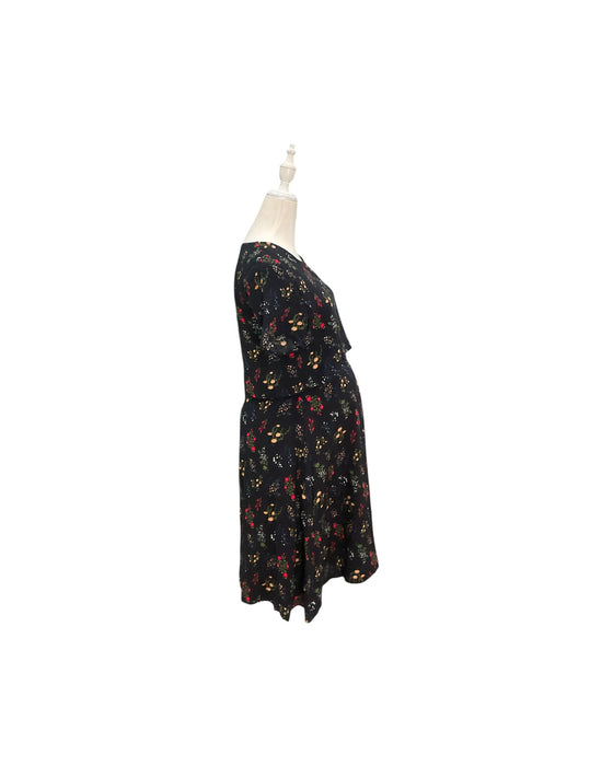 A Black Short Sleeve Dresses from Dear in size Maternity-M for maternity. (Back View)
