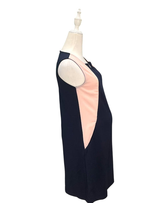 A Navy Sleeveless Dresses from Mothercot in size Maternity-S for maternity. (Back View)