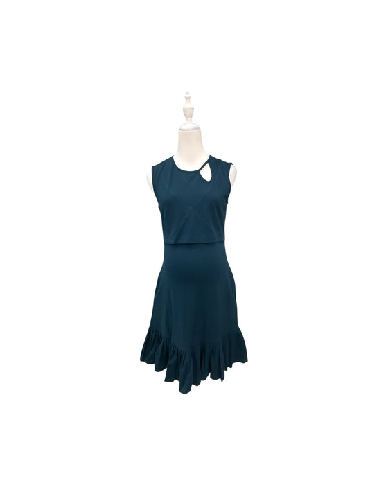 A Teal Sleeveless Dresses from Mothercot in size Maternity-S for maternity. (Front View)
