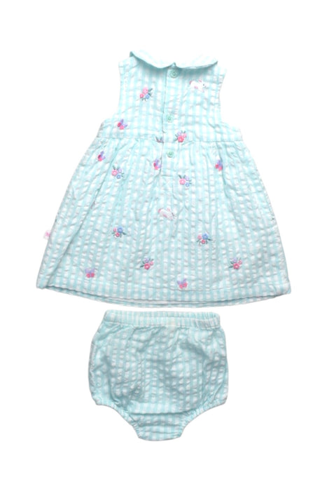 A Blue Dress Sets from Jojo Maman Bébé in size 0-3M for girl. (Back View)