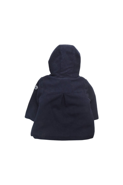 A Navy Coats from Petit Bateau in size 6-12M for boy. (Back View)