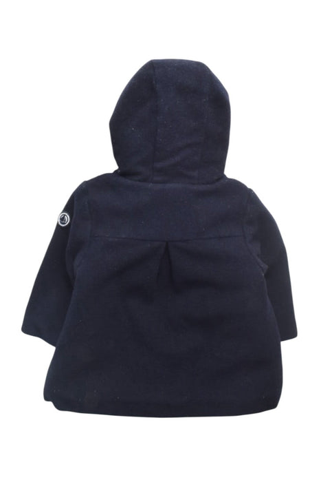 A Navy Coats from Petit Bateau in size 6-12M for boy. (Back View)