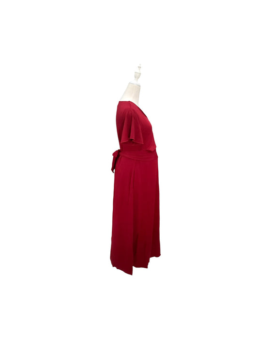 A Red Short Sleeve Dresses from Mothercot in size Maternity-S for maternity. (Back View)