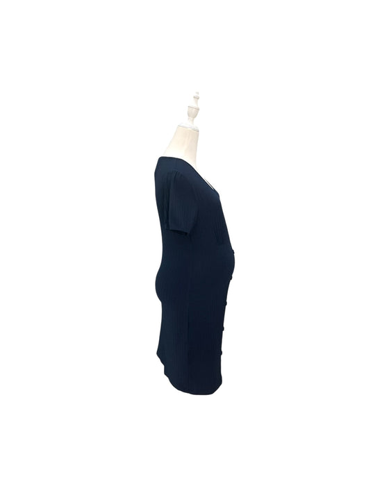 A Navy Short Sleeve Dresses from Jump Eat Cry in size Maternity-S for maternity. (Back View)