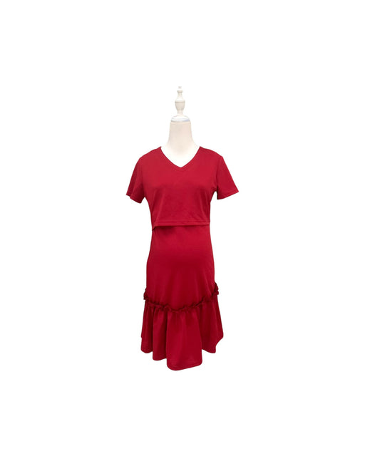 A Red Short Sleeve Dresses from Jump Eat Cry in size Maternity-S for maternity. (Front View)