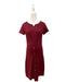 A Burgundy Short Sleeve Dresses from Jump Eat Cry in size Maternity-S for maternity. (Front View)