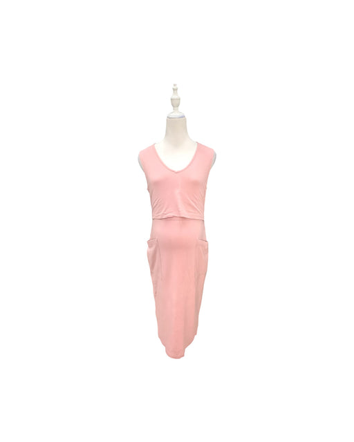 A Pink Sleeveless Dresses from Jump Eat Cry in size Maternity-S for maternity. (Front View)