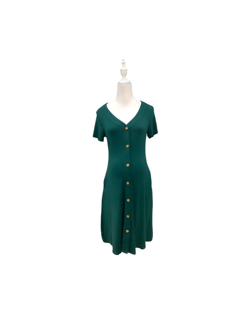 A Green Short Sleeve Dresses from Mothercot in size Maternity-S for maternity. (Front View)