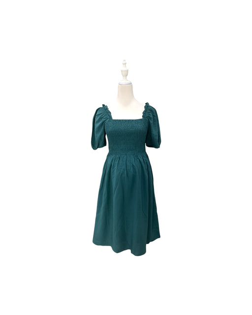 A Teal Short Sleeve Dresses from Dear in size Maternity-S for maternity. (Front View)
