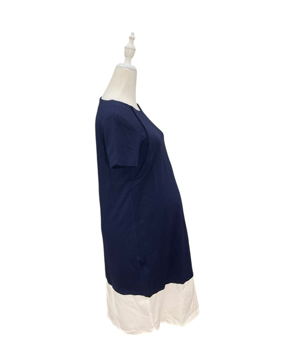 A Navy Short Sleeve Dresses from Dear in size Maternity-S for maternity. (Back View)