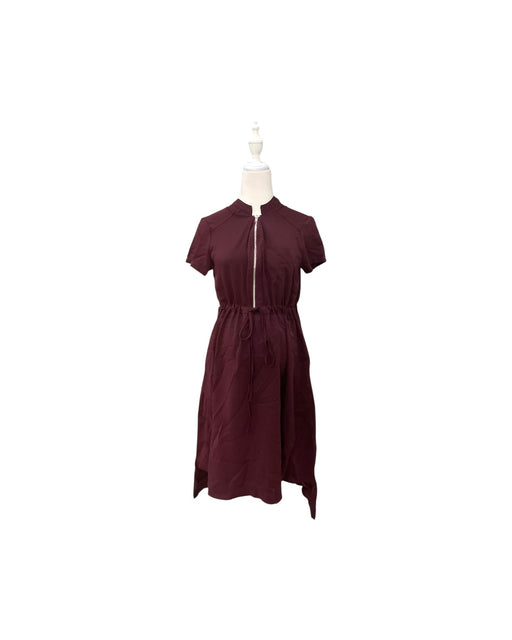 A Burgundy Short Sleeve Dresses from Mothercot in size Maternity-S for maternity. (Front View)