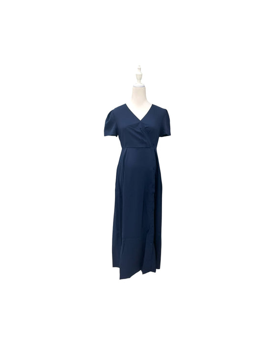 A Navy Short Sleeve Dresses from Mothercot in size Maternity-S for maternity. (Front View)