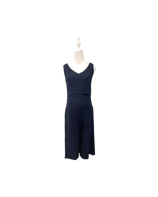A Navy Sleeveless Jumpsuits from Mothercot in size Maternity-S for maternity. (Front View)