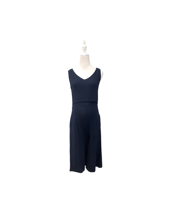 A Navy Sleeveless Jumpsuits from Mothercot in size Maternity-S for maternity. (Front View)