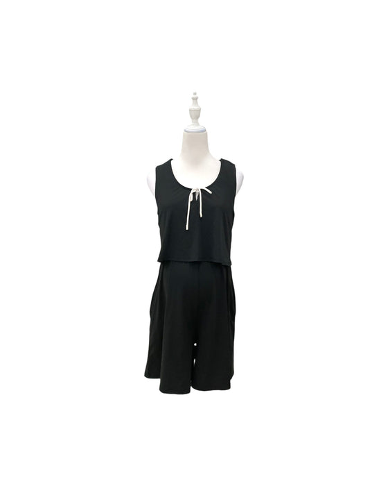 A Black Sleeveless Rompers from Mothercot in size Maternity-S for maternity. (Front View)