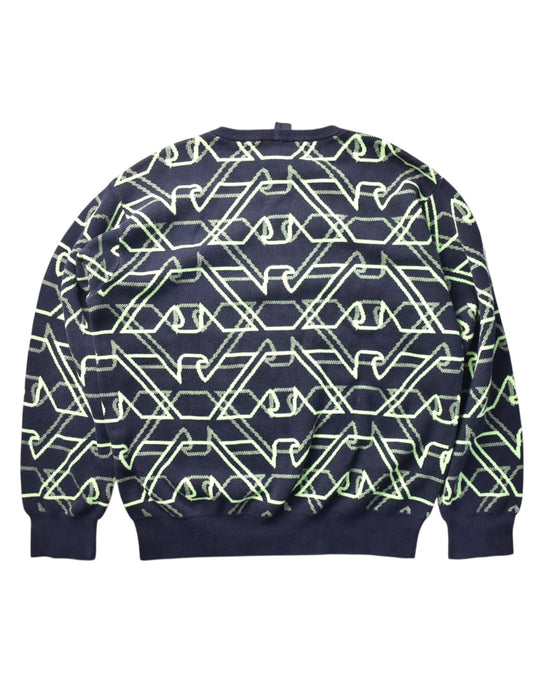 A Navy Crewneck Sweatshirts from Emporio Armani in size 12Y for boy. (Back View)