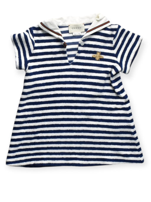 A Blue Short Sleeve Dresses from Gucci in size 12-18M for girl. (Front View)