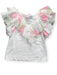 A White Short Sleeve Tops from Monnalisa in size 5T for girl. (Front View)