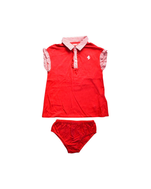 A Red Shorts Sets from Ferrari in size 12-18M for girl. (Front View)