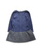 A Navy Long Sleeve Dresses from Petit Bateau in size 12-18M for girl. (Back View)