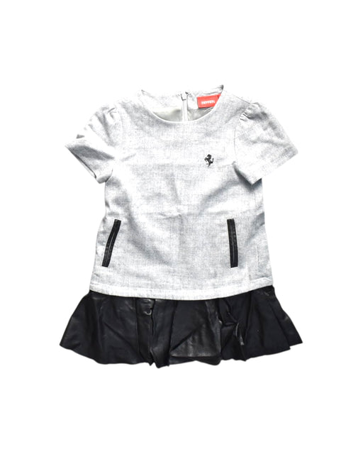A Grey Short Sleeve Dresses from Ferrari in size 2T for girl. (Front View)