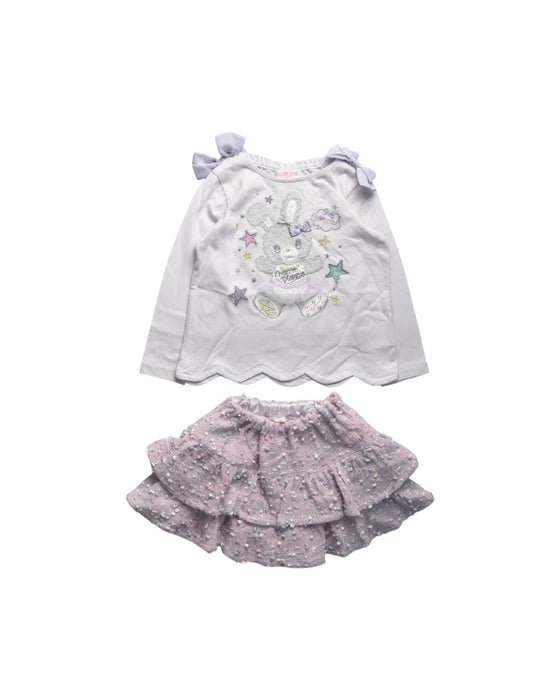 A Pink Skirt Sets from Mezzo Piano in size 3T for girl. (Front View)
