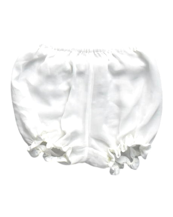 A White Bloomers from Dior in size 18-24M for girl. (Front View)