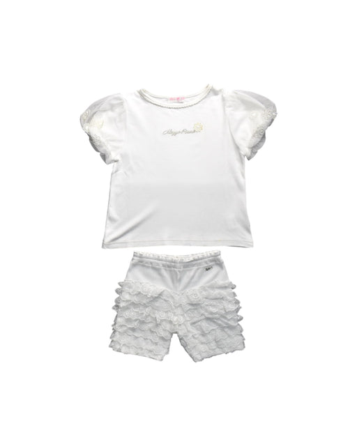 A White Shorts Sets from Mezzo Piano in size 7Y for girl. (Front View)