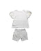 A White Shorts Sets from Mezzo Piano in size 7Y for girl. (Back View)