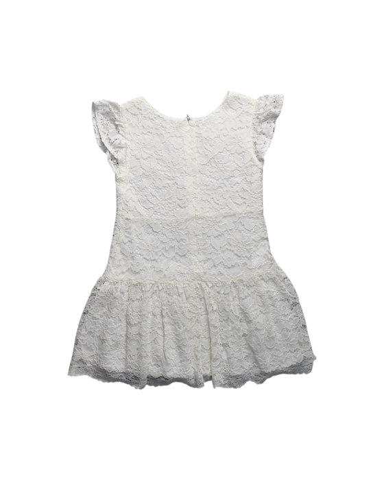 A White Sleeveless Dresses from bloomB in size 5T for girl. (Back View)