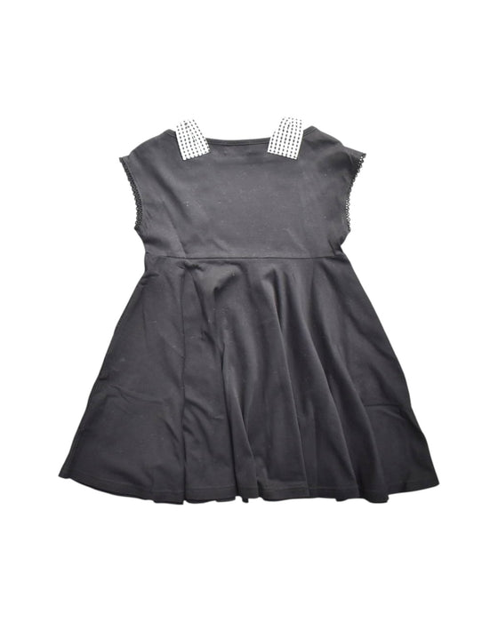 A Black Sleeveless Dresses from Mezzo Piano in size 3T for girl. (Back View)