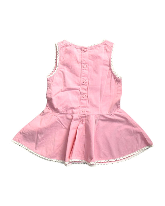 A Pink Sleeveless Dresses from Gingersnaps in size 12-18M for girl. (Back View)