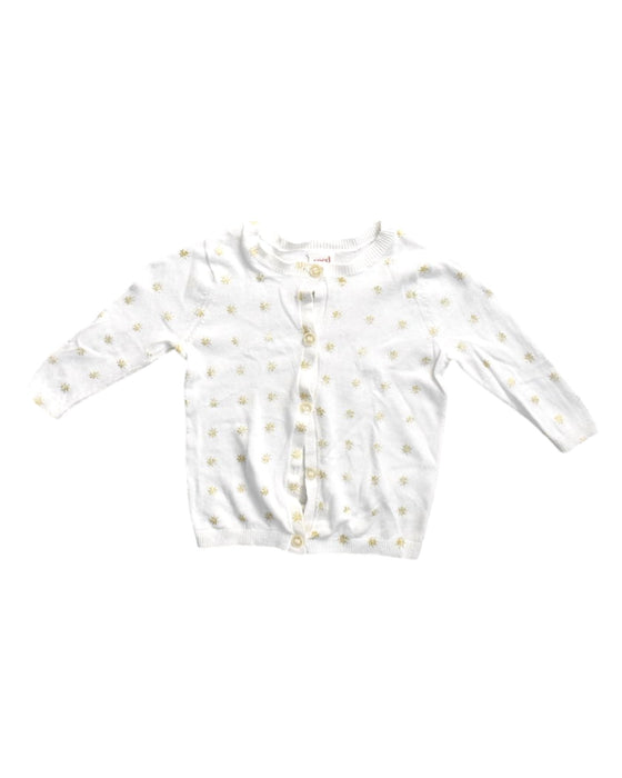 A White Cardigans from Seed in size 3-6M for girl. (Front View)
