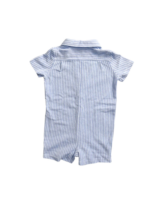 A Blue Short Sleeve Rompers from Ralph Lauren in size 12-18M for boy. (Back View)