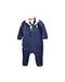 A Navy Long Sleeve Rompers from Ralph Lauren in size 6-12M for boy. (Front View)