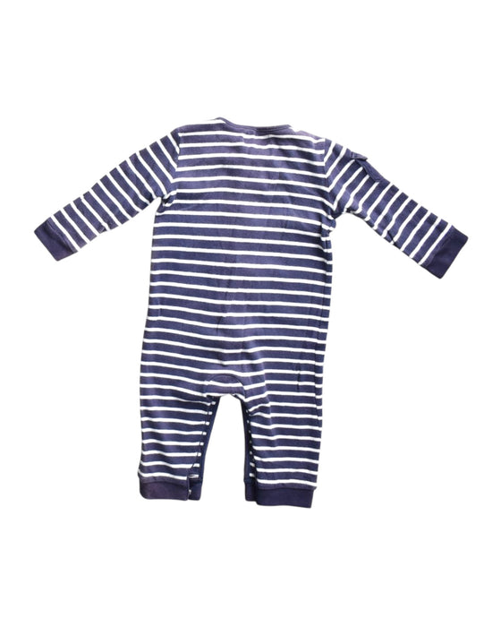 A Navy Long Sleeve Rompers from Ralph Lauren in size 3-6M for boy. (Back View)