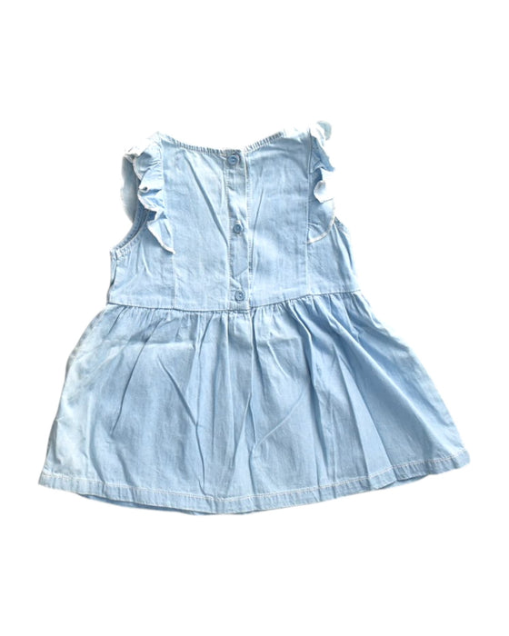 A Blue Sleeveless Dresses from Gingersnaps in size 6-12M for girl. (Back View)