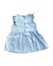 A Blue Sleeveless Dresses from Gingersnaps in size 6-12M for girl. (Back View)