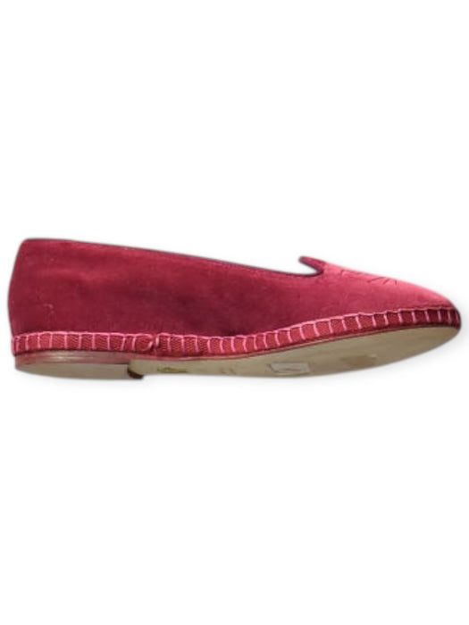 A Pink Flats from Charlotte Olympia in size 10Y for girl. (Back View)