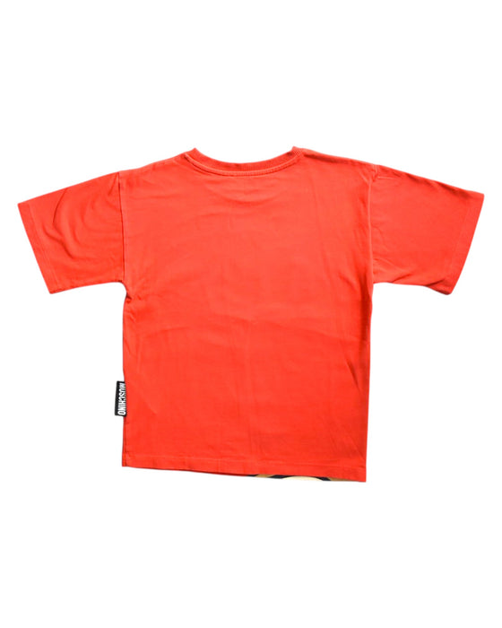 A Red Short Sleeve T Shirts from Moschino in size 6T for neutral. (Back View)