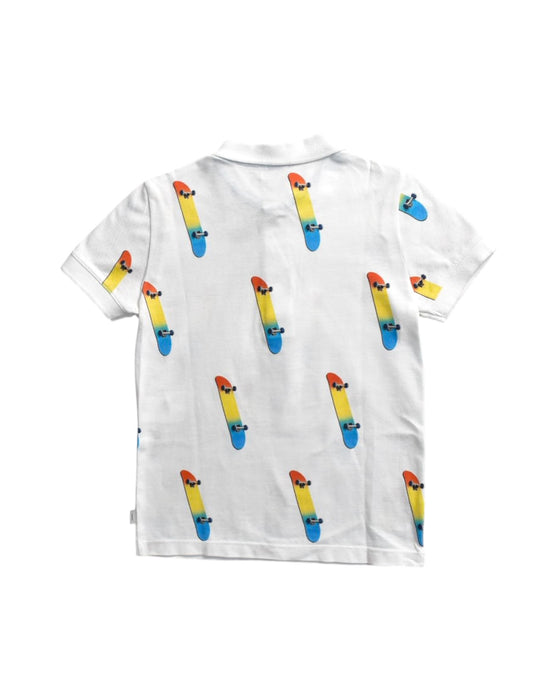 A White Short Sleeve Polos from Paul Smith in size 8Y for boy. (Back View)