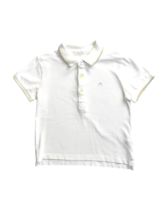 A White Short Sleeve Polos from Chateau de Sable in size 3T for boy. (Front View)