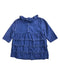 A Blue Long Sleeve Dresses from Petit Bateau in size 12-18M for girl. (Back View)