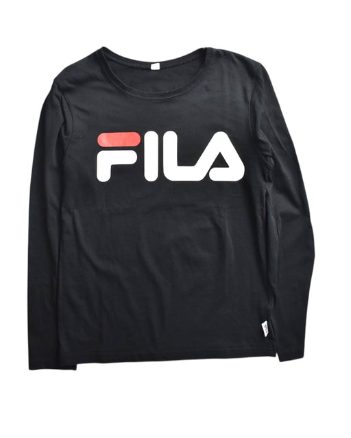 A Black Long Sleeve T Shirts from Fila in size 10Y for boy. (Front View)