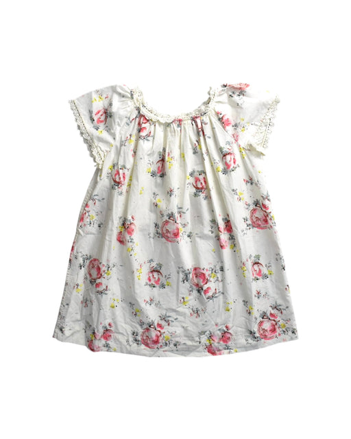 A White Short Sleeve Dresses from Bonpoint in size 6T for girl. (Front View)