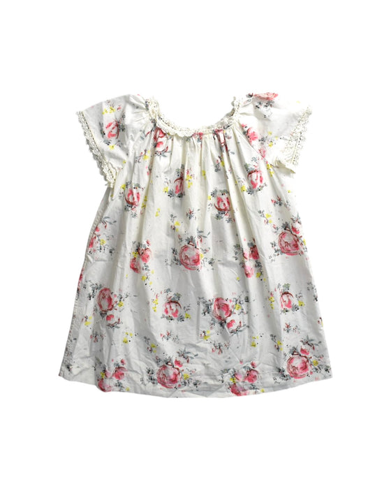 A White Short Sleeve Dresses from Bonpoint in size 6T for girl. (Front View)