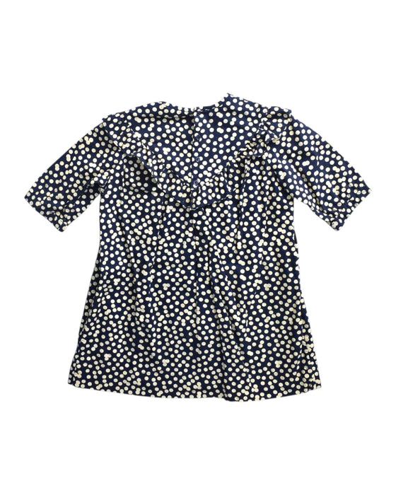 A Navy Long Sleeve Dresses from Bonpoint in size 4T for girl. (Back View)