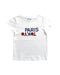 A White Short Sleeve T Shirts from Jacadi in size 6T for girl. (Front View)
