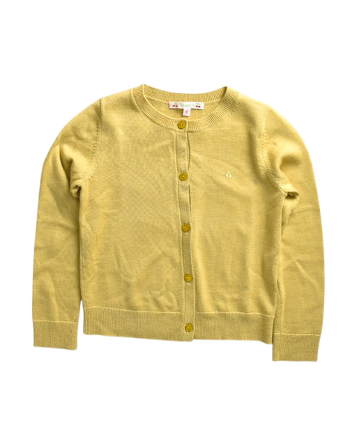 A Yellow Cardigans from Bonpoint in size 6T for girl. (Front View)
