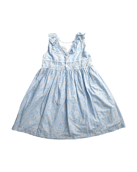 A Blue Sleeveless Dresses from Lily Rose in size 6T for girl. (Back View)